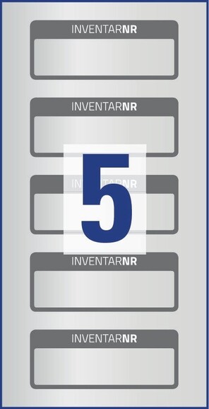 Inventar-Etiketten ZWF 50x20mm, schwarz, Art.-Nr. 6920ZWF - Paterno B2B-Shop
