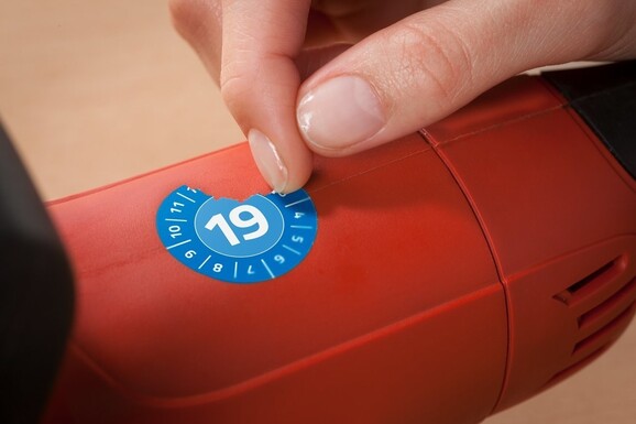 Prüfplaketten ZWF 2019 NoPeel 30mm, blau, Art.-Nr. 6946ZWF - Paterno B2B-Shop