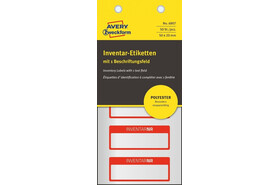 Inventar-Etiketten ZWF 50x20mm, rot, Art.-Nr. 6907ZWF - Paterno B2B-Shop