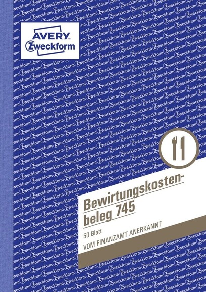 Bewirtungskostbeleg A5 50Blatt, Art.-Nr. 745ZWF - Paterno B2B-Shop