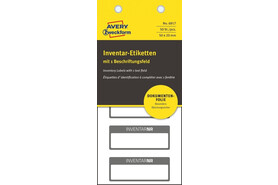 Inventar-Etiketten ZWF 50x20mm, schwarz, Art.-Nr. 6917ZWF - Paterno B2B-Shop
