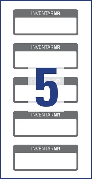 Inventar-Etiketten ZWF 50x20mm, schwarz, Art.-Nr. 6917ZWF - Paterno B2B-Shop