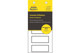 Inventar-Etiketten ZWF 50x20mm, schwarz, Art.-Nr. 6919ZWF - Paterno B2B-Shop