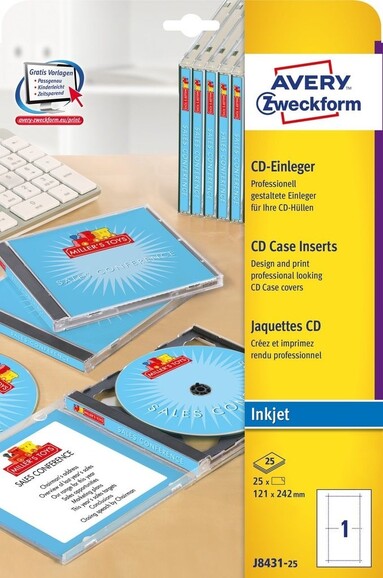 Einleger CD spezialbeschichtet, Art.-Nr. J8431-25ZWF - Paterno B2B-Shop