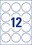 Universaletiketten A4 3416 weiss rund 60mm, Art.-Nr. ZWF-3416 - Paterno B2B-Shop