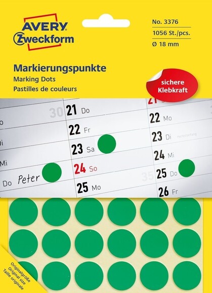 Markierungspunkte ZWF Ø 18 mm, grün FP, Art.-Nr. 3376ZWF - Paterno B2B-Shop