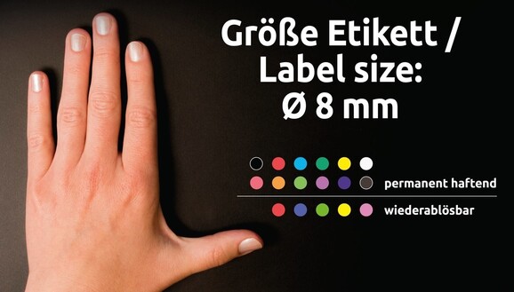 Markierungspunkte ZWF Ø 8mm, ablösb., rot, Art.-Nr. 3589ZWF - Paterno B2B-Shop