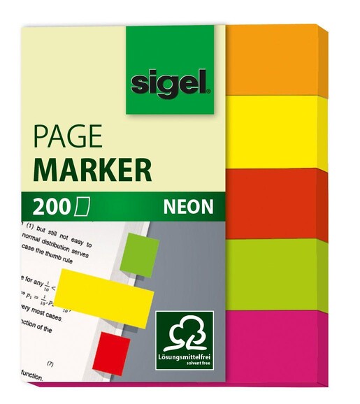 Haftmarker Sigel Neon mini 50x12 mm, Art.-Nr. HN655 - Paterno B2B-Shop