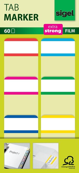 Haftmarker Sigel extra strong 25x38mm, Art.-Nr. HN201 - Paterno B2B-Shop