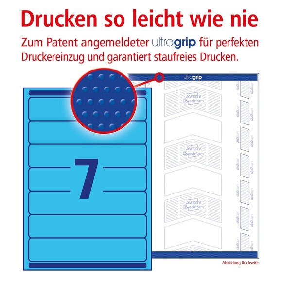 Etiketten A4 Ordnerrücken 38 x 192 mm blau, Art.-Nr. L476-25-BL - Paterno B2B-Shop