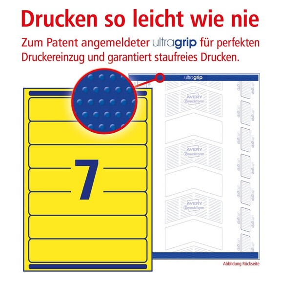 Etiketten A4 Ordnerrücken 38 x 192 mm gelb, Art.-Nr. L476-25-GE - Paterno B2B-Shop