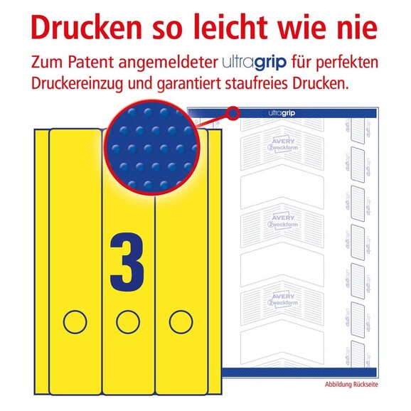 Ordneretiketten ZWF 297 x 61 mm gelb, Art.-Nr. 4755ZWF - Paterno B2B-Shop