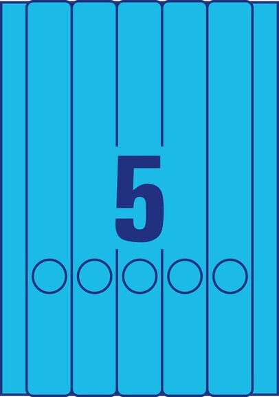Etiketten A4 Ordnerrücken 38 x 297 mm blau, Art.-Nr. L474-20-BL - Paterno B2B-Shop