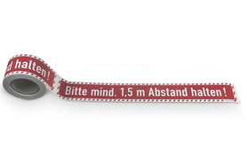 Bodenmarkierungsband Text &amp;quot; Bitte Abstand halten 1,5m&amp;quot;, Art.-Nr. 31.5572 - Paterno B2B-Shop