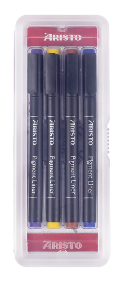 Pigmentliner Aristo 4er Set schwarz, Art.-Nr. AR23544 - Paterno B2B-Shop