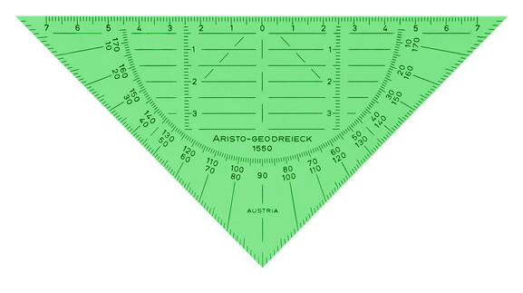 Geodreieck Aristo 1550 ohne Griff grün, Art.-Nr. AR1550GR - Paterno B2B-Shop