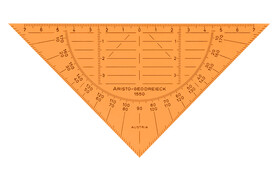 Geodreieck Aristo 1550 ohne Griff orange, Art.-Nr. AR1550OR - Paterno B2B-Shop