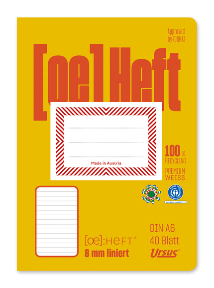 Heft Ursus A6 40 Blatt liniert, Art.-Nr. 070640 10 - Paterno B2B-Shop