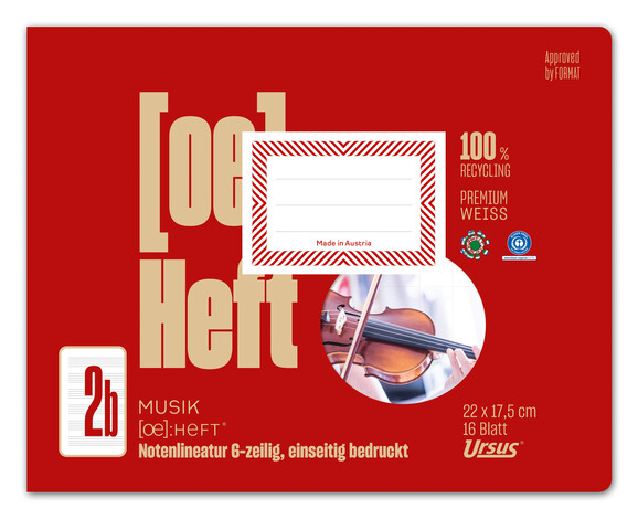 Notenheft Ursus X 16 Blatt rot, Art.-Nr. 076511 - Paterno B2B-Shop Notenheft Ursus X 16 Blatt rot, Art.-Nr. 076511 - Paterno B2B-Shop