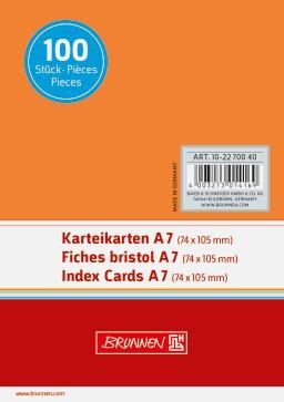 Karteikarten Brunnen A7 glatt orange, Art.-Nr. 10-22700-OR - Paterno B2B-Shop