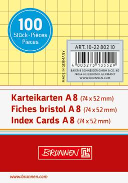 Karteikarten Brunnen A8 kar. gelb, Art.-Nr. 10-22802-GE - Paterno B2B-Shop