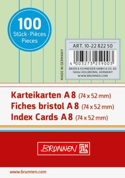 Karteikarten Brunnen A8 lin. grün, Art.-Nr. 10-22822-GN - Paterno B2B-Shop