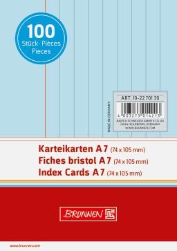Karteikarten Brunnen A7 lin. blau, Art.-Nr. 10-22701-BL - Paterno B2B-Shop