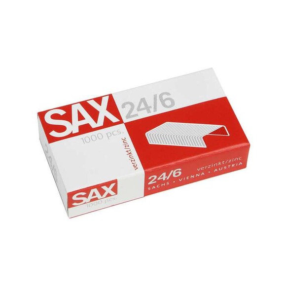 Heftklammern SAX 1-24-6-00 verzinkt, Art.-Nr. 24-6-Z - Paterno B2B-Shop Heftklammern SAX 1-24-6-00 verzinkt, Art.-Nr. 24-6-Z - Paterno B2B-Shop