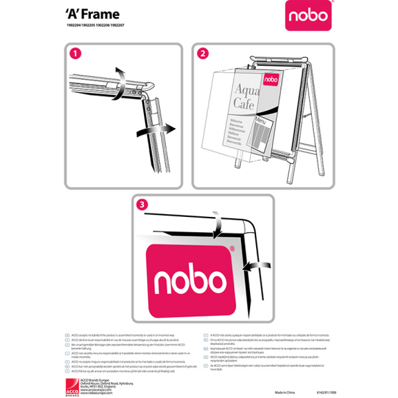 Plakatständer NOBO A1 mit Alurahmen, Art.-Nr. 1902206 - Paterno B2B-Shop