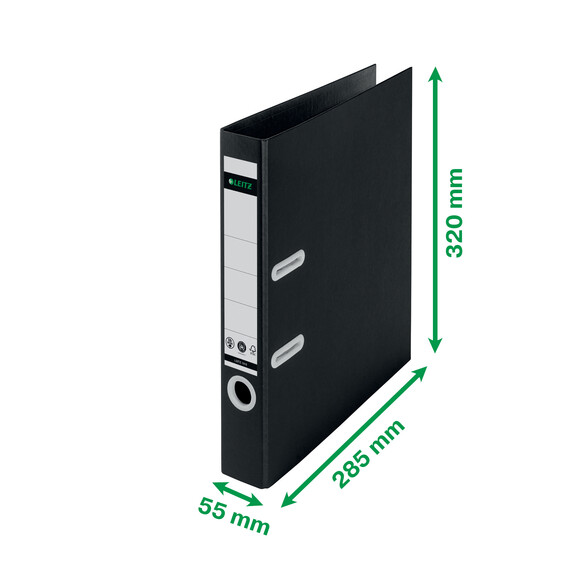 Ordner Leitz Recycle 5cm schmal schwarz, Art.-Nr. 1019-00-95 - Paterno B2B-Shop