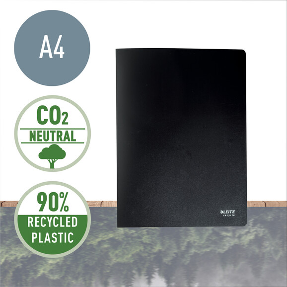 Sichtbuch Leitz Recycle 20 Hüllen A4 schwarz, Art.-Nr. 4676-00-95 - Paterno B2B-Shop