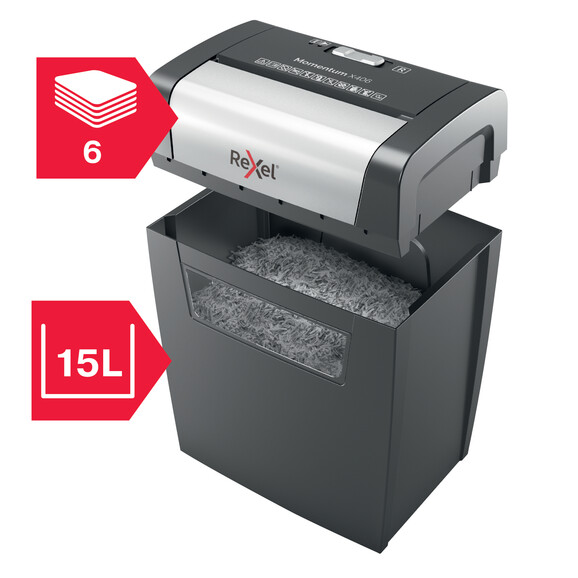 Aktenvernichter Rexel Momentum X406, Art.-Nr. 2104569EU - Paterno B2B-Shop
