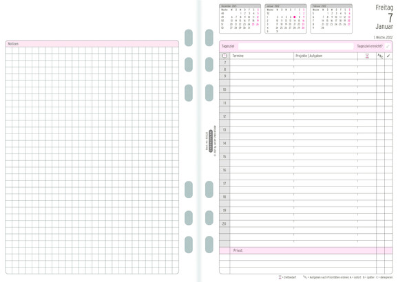Kalendereinlage Chronoplan Jahres-Set A5, Art.-Nr. 5020J - Paterno B2B-Shop