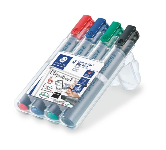 Flipchartmarker Staedtler 356BWP4 permanent, Art.-Nr. 356B-WP4 - Paterno B2B-Shop