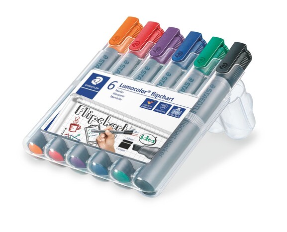 Flipchartmarker Staedtler 356BWP6 permanent, Art.-Nr. 356B-WP6 - Paterno B2B-Shop