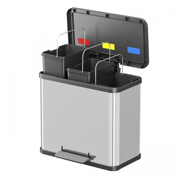 Tretabfalleimer Hailo ProfiLine Solid Öko Trio L, Art.-Nr. 0633-000 - Paterno B2B-Shop