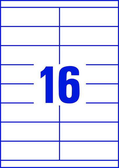 Universaletiketten A4 3665 weiss 105x33,8mm, Art.-Nr. ZWF-3665 - Paterno B2B-Shop