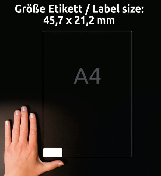 Universaletiketten ZWF ablösbar 45,7x21,2mm, Art.-Nr. L4736REV-10 - Paterno B2B-Shop