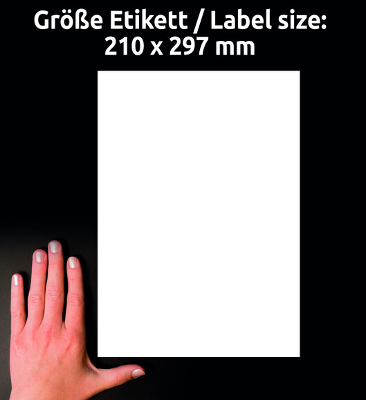 Etiketten Korrektur ZWF A4 blickdicht, Art.-Nr. 6094ZWF - Paterno B2B-Shop