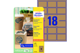 Etiketten ZWF 62x42mm naturbraun, Art.-Nr. L7110-25 - Paterno B2B-Shop