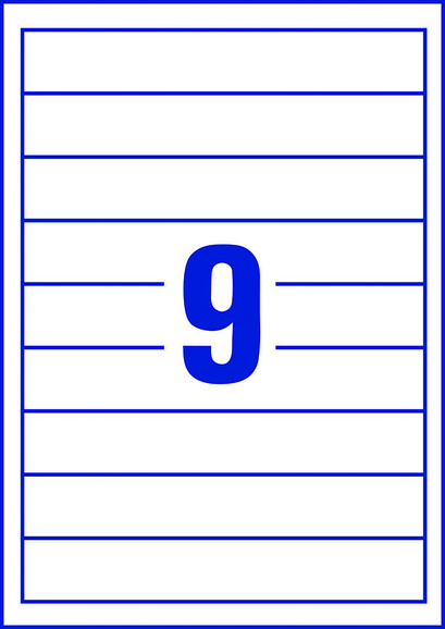 Ordnereinsteckschild ZWF 30 x 190 mm, weiß, Art.-Nr. C32266-25 - Paterno B2B-Shop