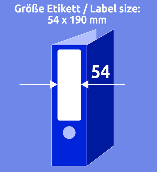 Ordnereinsteckschild ZWF 54x190mm, Art.-Nr. C32267-25 - Paterno B2B-Shop