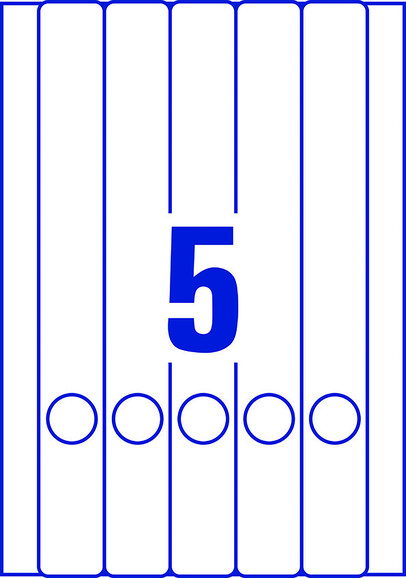 Etikett Ordner 38 x 297 mm weiß, Art.-Nr. L4758-10 - Paterno B2B-Shop