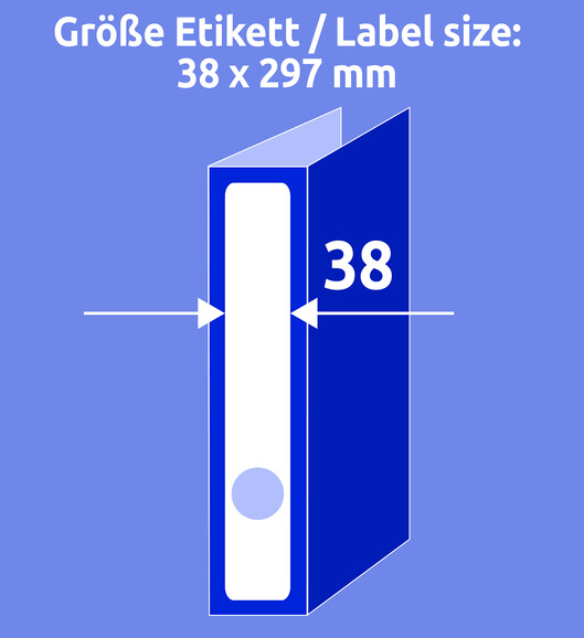 Ordneretiketten ZWF 297 x 38 mm schmal, Art.-Nr. L4758-25 - Paterno B2B-Shop