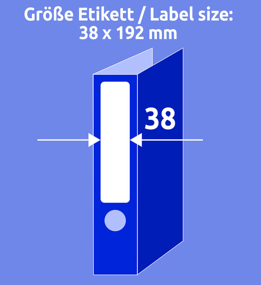 Ordneretiketten ZWF 192 x 38 mm weiss, Art.-Nr. L4760-25 - Paterno B2B-Shop