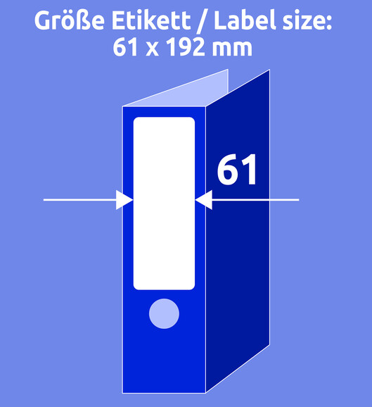 Ordneretiketten ZWF 192 x 61 mm weiss, Art.-Nr. L4761-25 - Paterno B2B-Shop