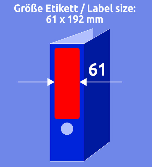 Ordneretiketten ZWF 192 x 61 mm rot, Art.-Nr. L4766-20 - Paterno B2B-Shop