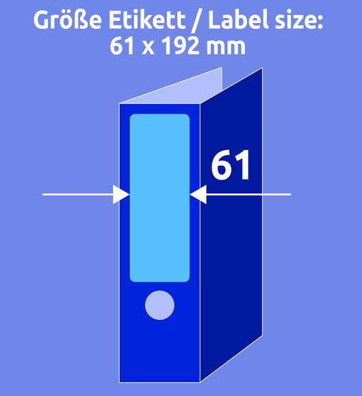 Ordneretiketten ZWF 192 x 61 mm blau, Art.-Nr. L4767-100 - Paterno B2B-Shop