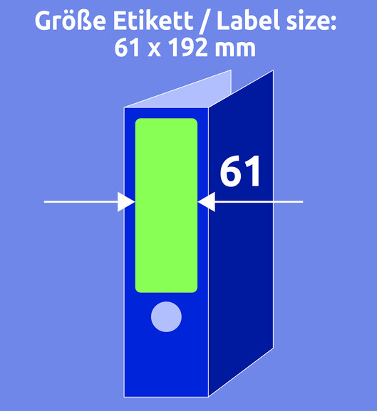 Ordneretiketten ZWF 192 x 61 mm grün, Art.-Nr. L4768-20 - Paterno B2B-Shop