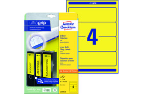 Ordneretiketten ZWF 192 x 61 mm gelb, Art.-Nr. L4769-20 - Paterno B2B-Shop